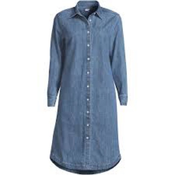 Lands' End Dresses & Skirts - Lands' End Classic Blue Long Sleeve Dress